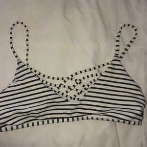 Striped bikini top